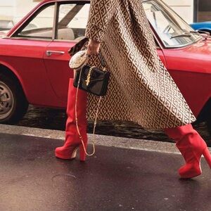 Gucci Fashion line satin boots size 9.5